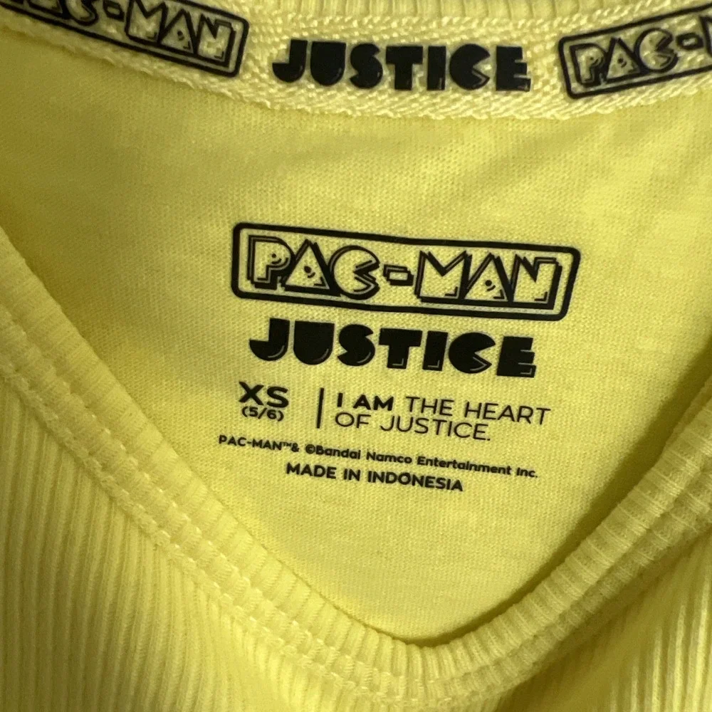 Justice Girls Pacman Tank Size XS (5/6) Yellow